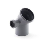 ПВХ Отвод  Ф110х45* с выходом 50 левый  (15/1шт)