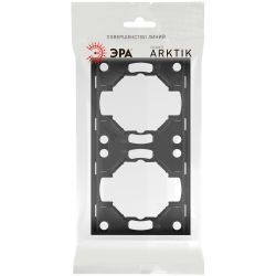 Рамка для розеток и выключателей ЭРА Arktik 16-5002-05 на 2 поста антрацит | Эра Arktik