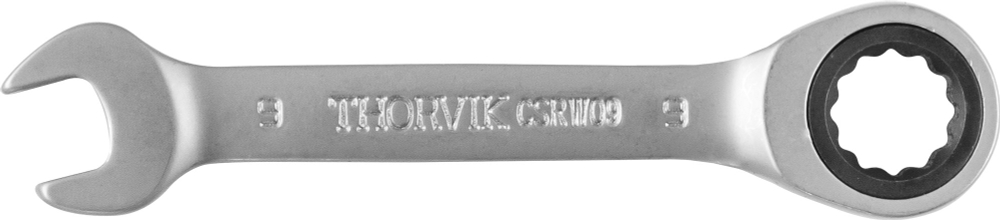CSRW09 Ключ гаечный комбинированный трещоточный короткий, 9 мм