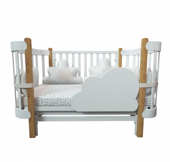 Набор в кровать для новорожденных Lollycottons Облака, Кремовый