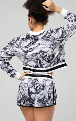 Топ MF-96 Черно-Белый