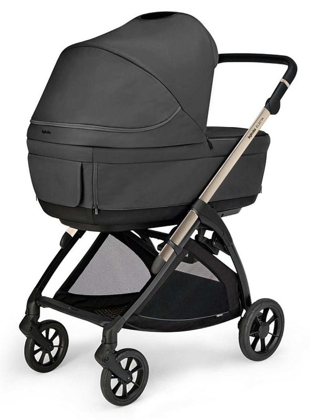 Коляска 3 в 1 Inglesina Electa System Quattro DRW 2025 с подставкой под люльку Upper Black