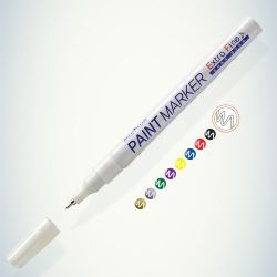 274723 MunHwa Маркер перманентный WHITE MARKER, БЕЛЫЙ пулевидный 1мм (WPM-05) | Канцтовары