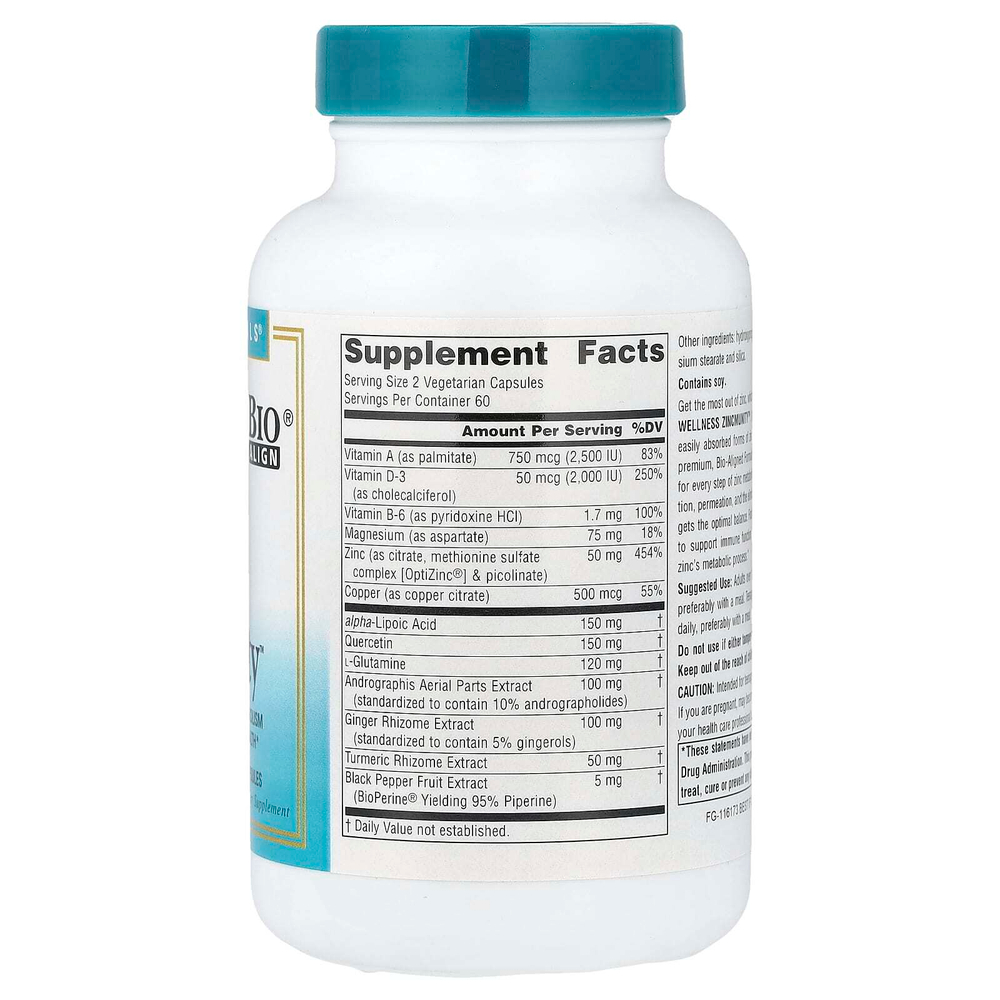 Source Naturals, Wellness ZincMunity™, 120 вегетарианских капсул