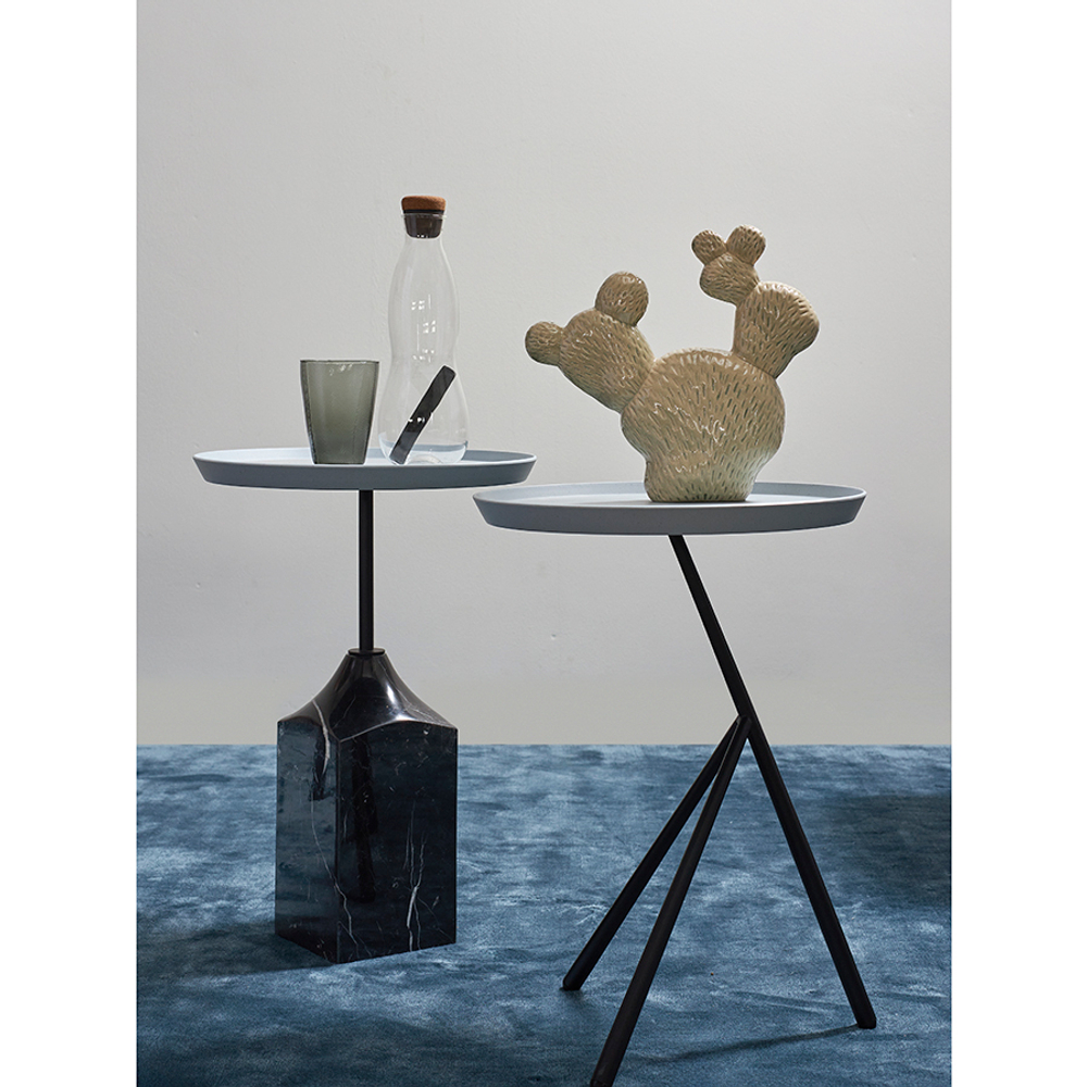 Столик кофейный sustainable collection, D38 см, серый/черно-белый