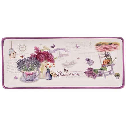 БЛЮДО AGNESS"ЛАВАНДОВАЯ ВЕСНА" 28*12*3 СМ (КОР=32ШТ.)