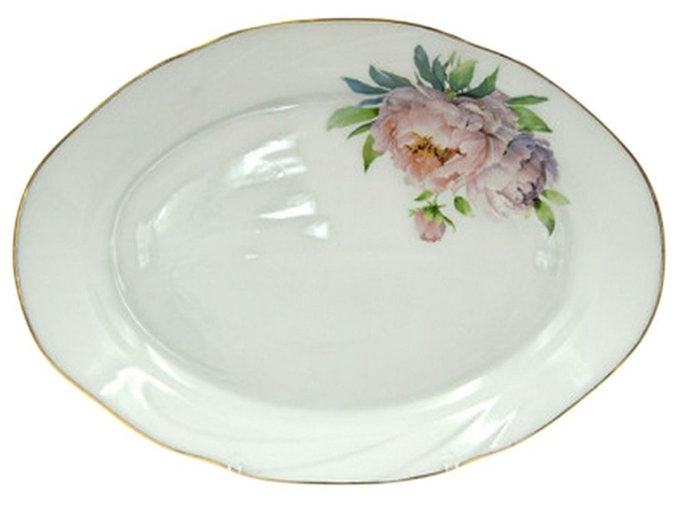 Блюдо овальное "ВИВЬЕН (Голубка)" 33 см, Беларусь.