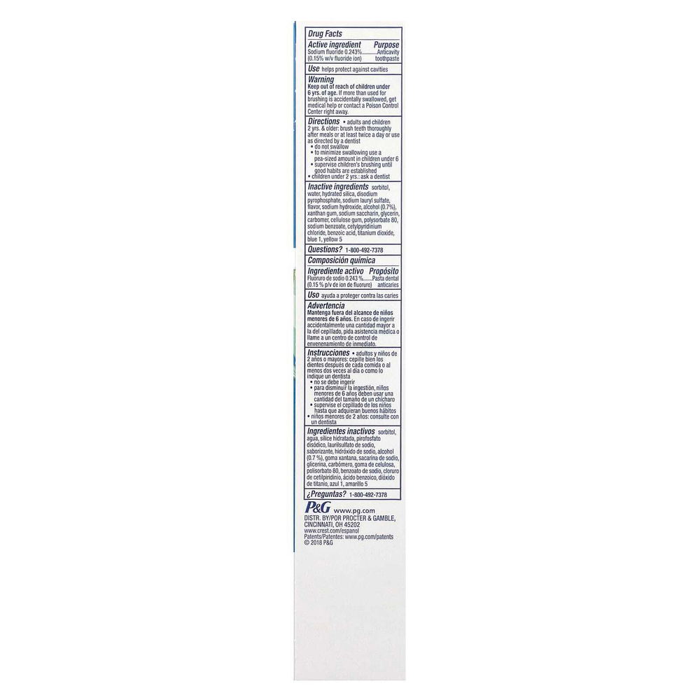 Crest, Complete Plus ™, Scope® + Whitening, зубная паста с фтором, мятная свежесть в полоску, 3 пакетика по 153 г (5,4 унции)