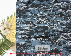 Смесовая ЛЕТНЯЯ пиксель синий 65%пэ 35% вис