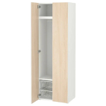 Шкаф - SMÅSTAD / SMАSTAD  IKEA /СМОСТАД  ИКЕА, 60х42х181 см, белый/под беленый дуб