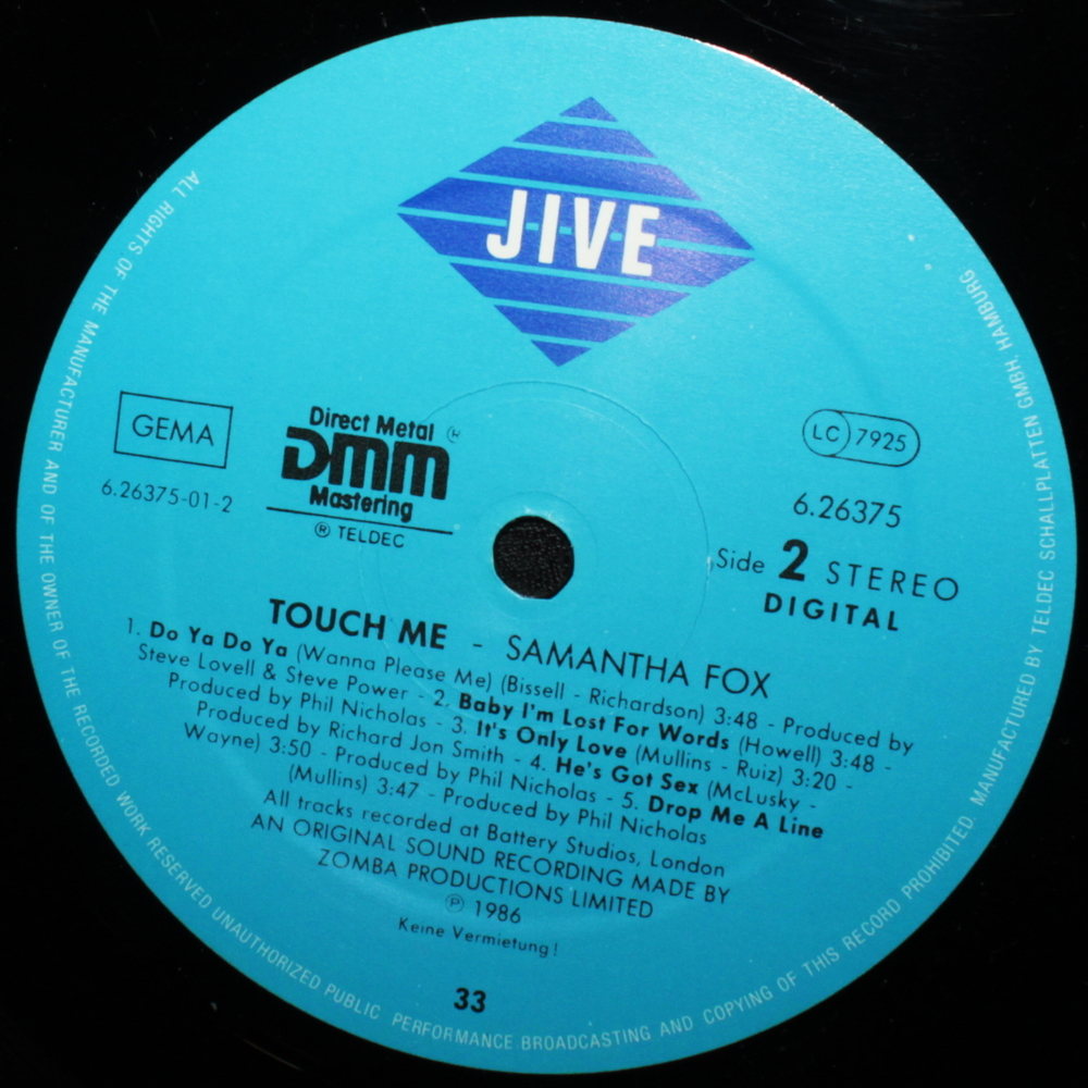 Samantha Fox / Touch Me (LP)
