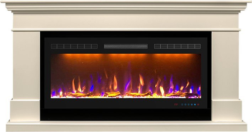 Каминокомплект California  - Слоновая кость (Высота 860) с очагом Crystal 40 RF