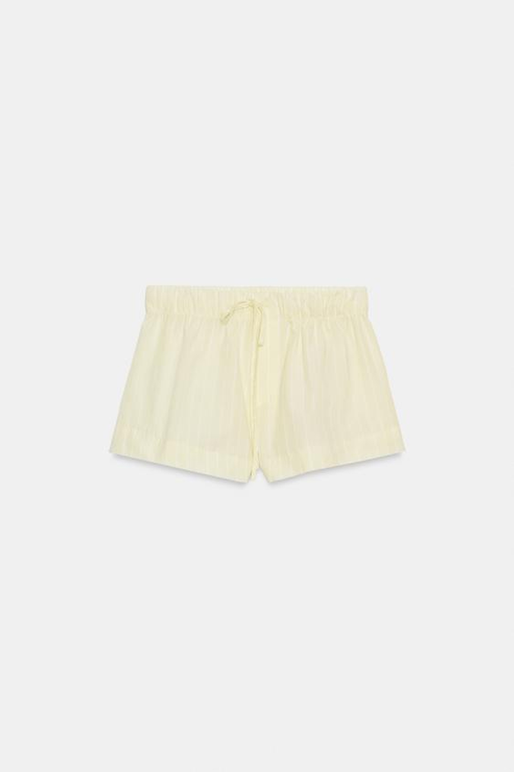 ZARA ШОРТЫ ИЗ ПОПЛИНА В ПОЛОСКУ, С ПРИНТОМ