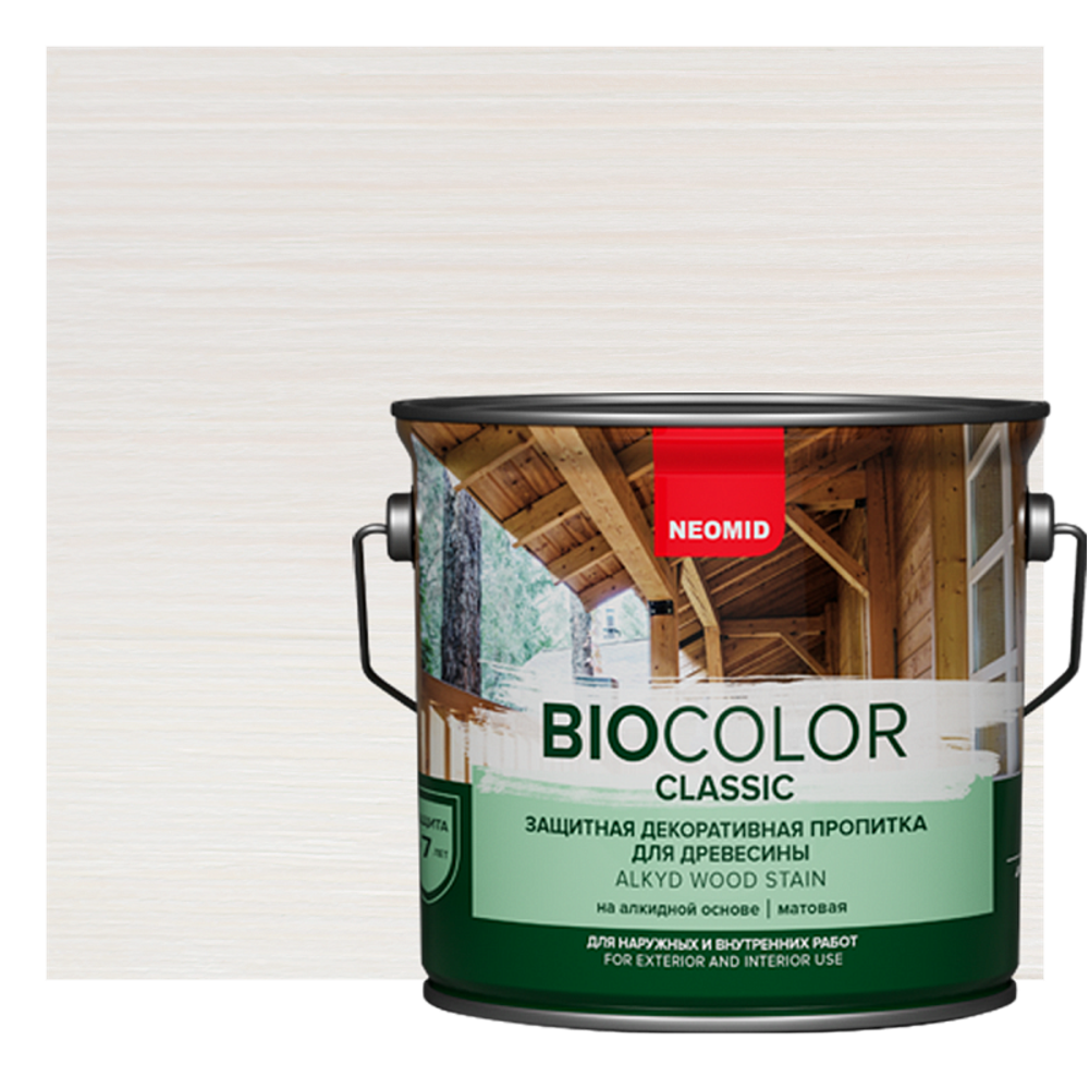 Защитная декоративная пропитка для древесины NEOMID BiO COLOR Classic