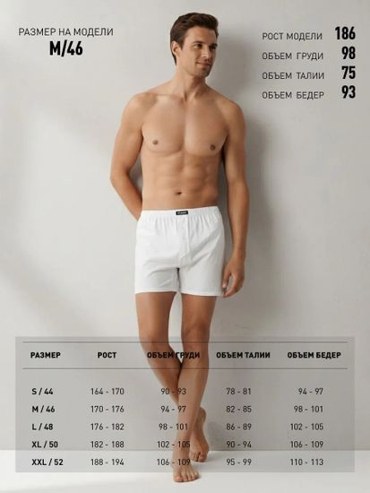 Трусы (2 шт) мужские семейные Atlantic 2MBX-025, хлопок, светлый деним + темно-синий