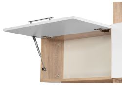 Компьютерный стол КСТ-14П 140х123,5х182,8 правый дуб сонома / белый