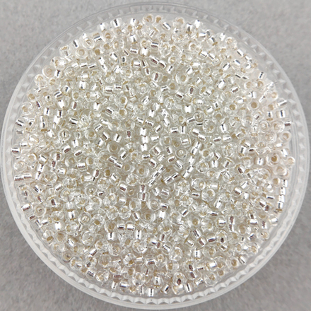 Miyuki Round #0001 (хрусталь с внутренним серебрением)