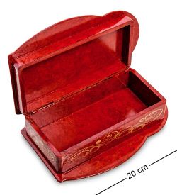 Народные промыслы ШК-11/62-C Шкатулка в технике декупаж «Матрешка-снеговик» (20х14х6)