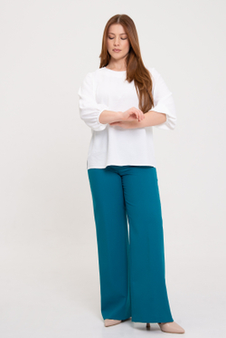 Блузка женская 3246ЛПБ, белый #30Бел093246ЛПБ