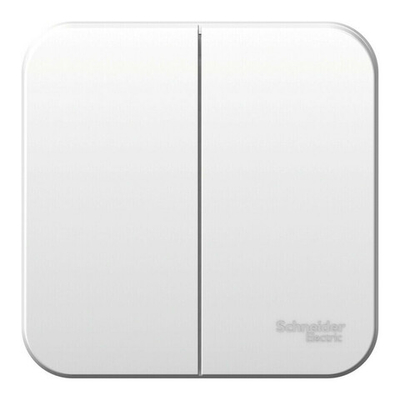 Выключатель BLANCA двухклавишный наружный (схема 5) с изоляционной пластиной 10A 250B белый