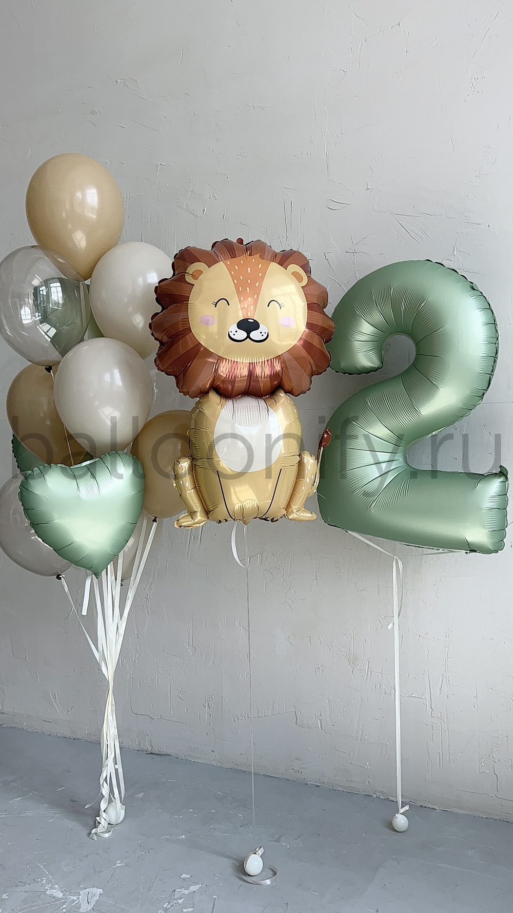 Набор шаров "Солнечный лев" с цифрой