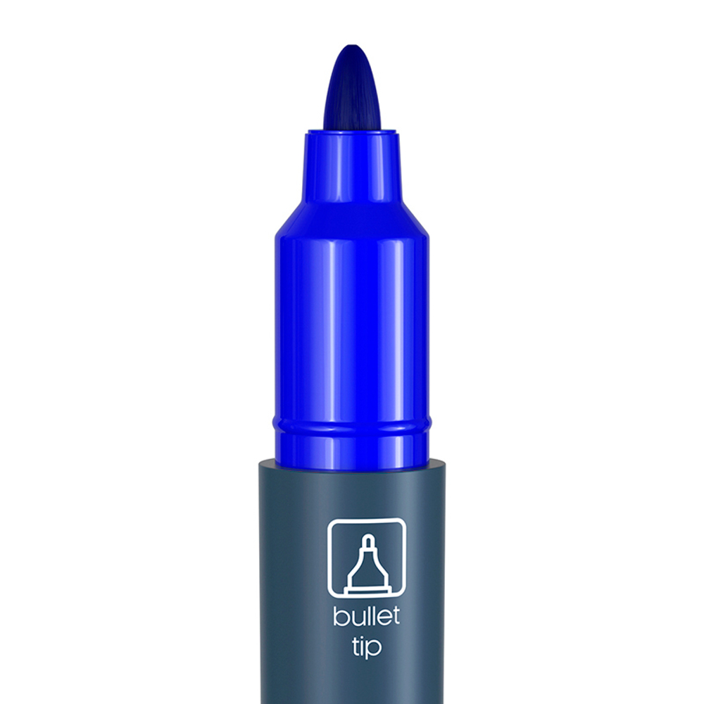 Маркер перманентный BERLINGO "Multiline PE55" двухсторонний, 0,5-1 мм, синий