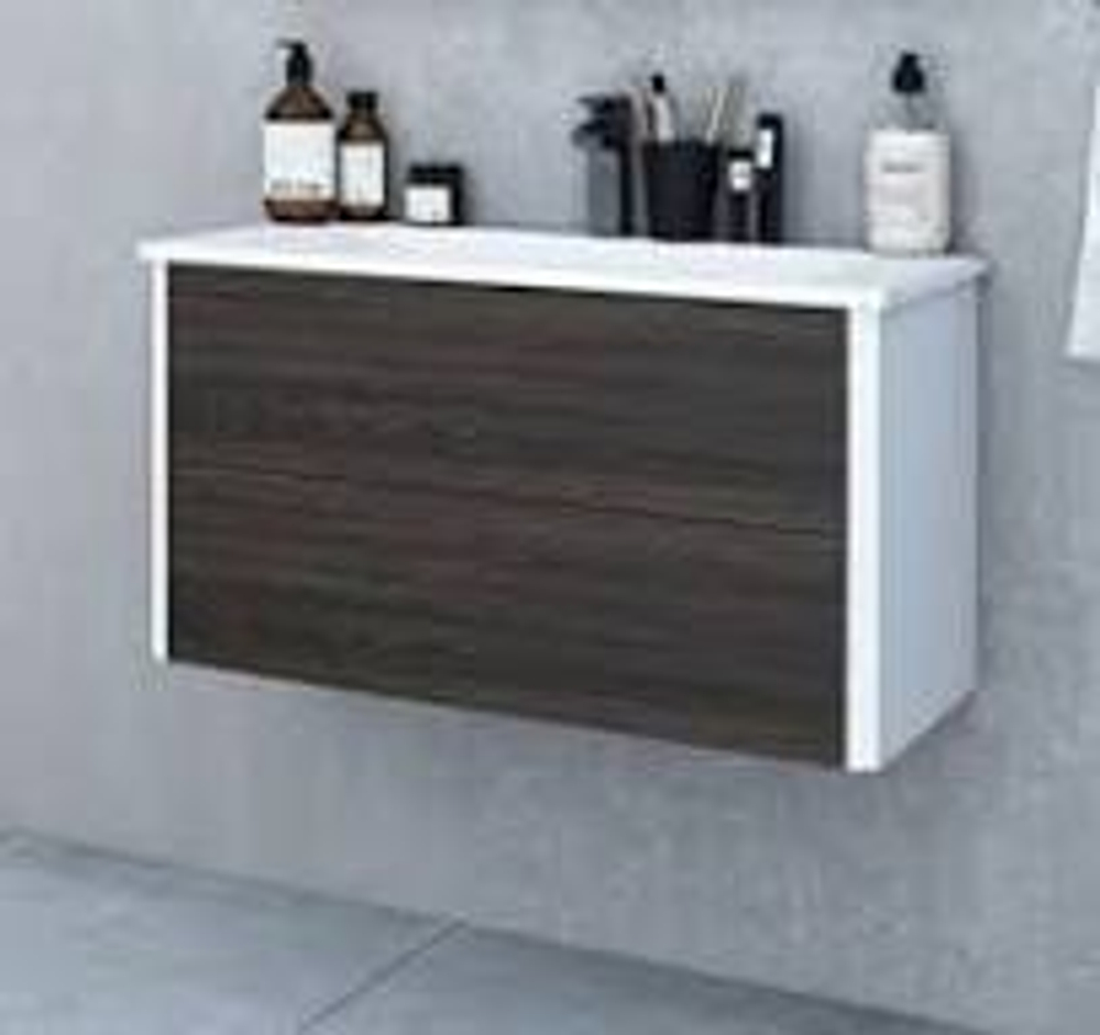 Тумба под раковину, БРУК, 80, 2 ящика, дуб, феррара