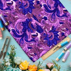 Ткань премиум дюспо лиловая фантазия