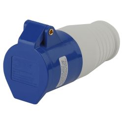 Розетка ЭРА R-16-2P-PE-IP44 переносная 213 2Р+РЕ 16А 220В IP44 | Силовые разъёмы