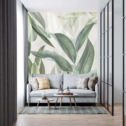 Фотообои 200х270см виниловые на флизелиновой основе "Экзотические листья"