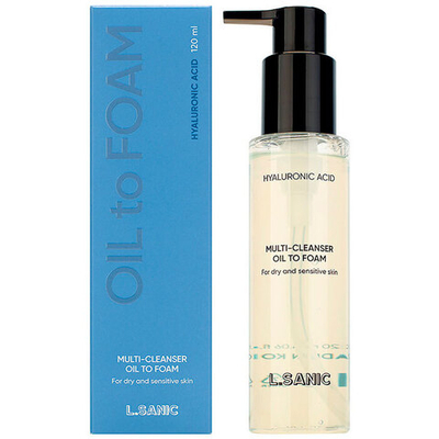 Масло пенка L.Sanic Гидрофильная с Гиалуроновой кислотой 120 мл