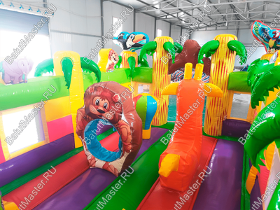 Коммерческий надувной батут "Звериная команда 2" 8*3,5*5 м