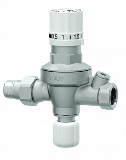 Автом.редуктор подпитки с визуализацией настраиваемого давления на выходе, с манометром, 1/2"