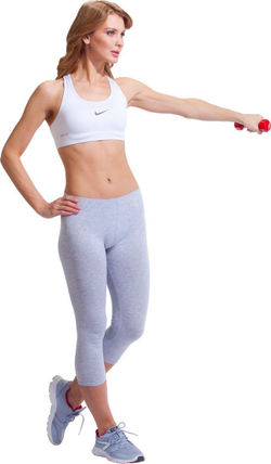 Гантель обрезиненная 1 кг, красная