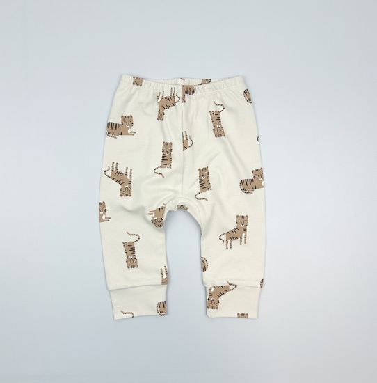 Штанишки хлопковые, Тигриная семья на бежевом