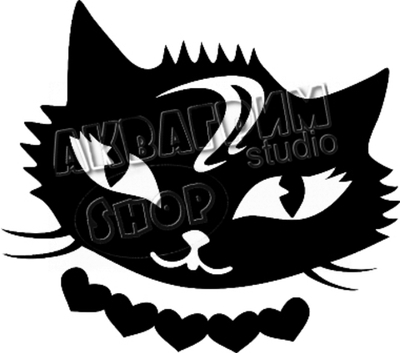 Трафарет для блеск тату "Котик