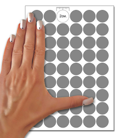 Серые виниловые наклейки для маркировки Policomprint М4, 20 мм.