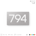 Номер на дверь 794, табличка на дверь для офиса, квартиры, кабинета, аудитории, склада, серая 120х70 мм, Айдентика Технолоджи