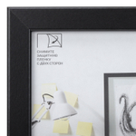 Рамка 21х30 см небьющаяся аналог IKEA багет 21 мм МДФ BRAUBERG "Idea" черная (3 штуки в упаковке)