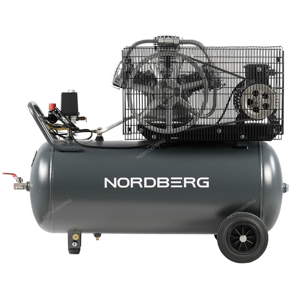 NORDBERG (NCP100/580) Компрессор поршневой с ременной передачей 380В, ресивер 100л, 580л/мин