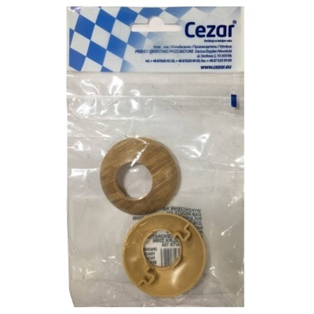 Розетта для труб Cezar D22мм 134 Дуб Редуты (пара)