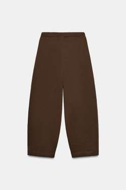 ZARA БРЮКИ BALLOON, СВЕТЛО-КОРИЧНЕВЫЙ