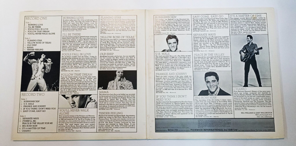 Винтажная виниловая пластинка Elvis Presley Double Dynamite 2LP (UK 1975)