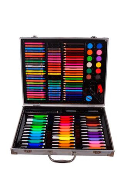 Чемоданчик для творчества металлический с ручкой, без наполнения