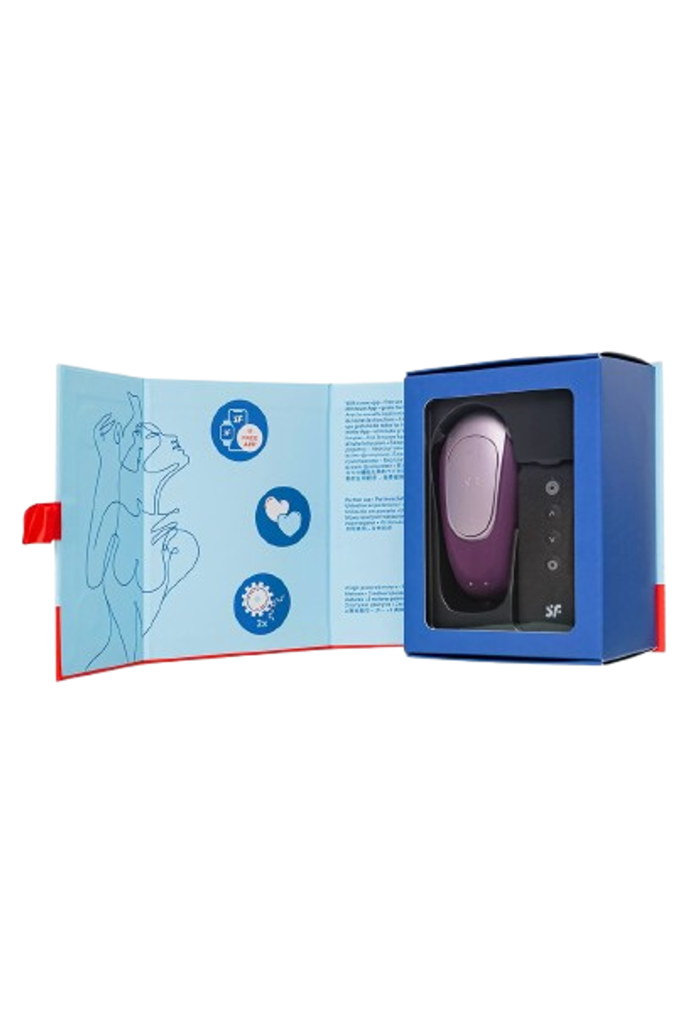 Парный вибратор Satisfyer Double Fun (пульт ДУ + приложение на смартфон)