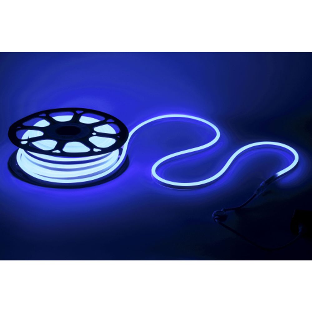 Светодиодная неоновая лента ЭРА N2835-120-IP67-220V-20m-B синий