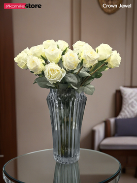 Ваза для цветов 30 см. стекло, коллекция Crown Jewel