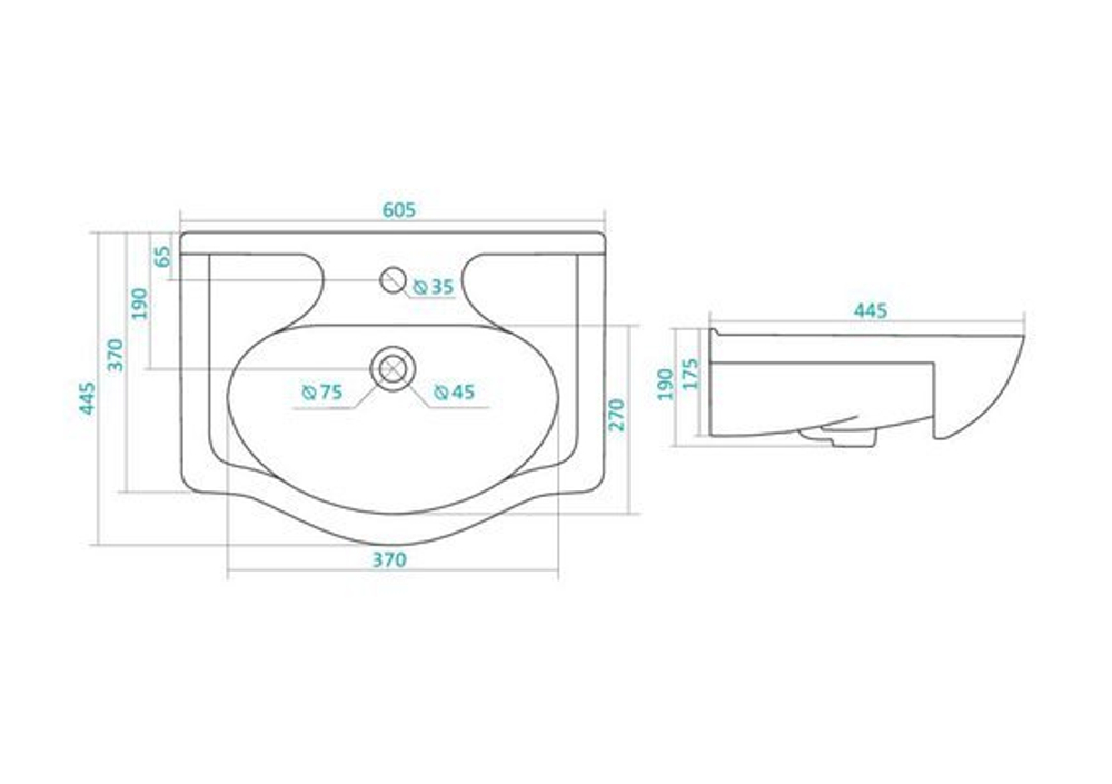 Раковина мебельная Акватон Селигер 60