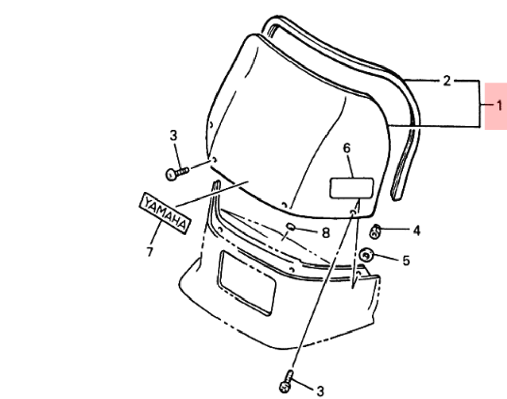Стекло ветровое Yamaha VK540