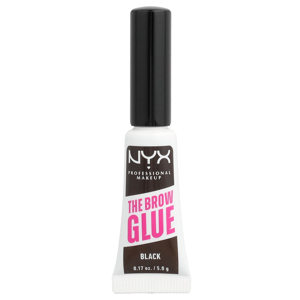 NYX Professional Makeup, The Brow Glue, мгновенный стайлер для бровей, 05 черный, 5 г (0,17 унции)